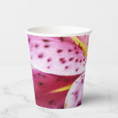Gobelets En Papier Stargazer Lily brillant Magenta Floral (Recto)