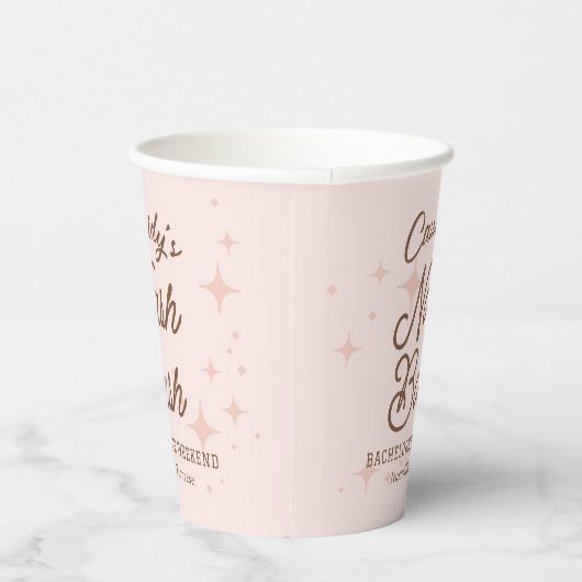 Gobelets En Papier Stars Rétro Rose Nash Bash Bachelorette (Droite)