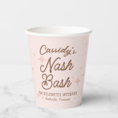 Gobelets En Papier Stars Rétro Rose Nash Bash Bachelorette (Recto)