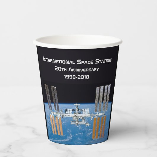 Gobelets En Papier Station spatiale internationale ISS 20e anniversai (Recto)