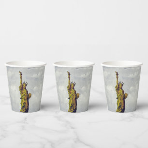 Gobelets En Papier Statue de la Liberté vintage