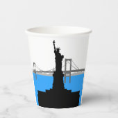 Gobelets En Papier Statue of Liberty Silhouette New York Skyline (Recto)