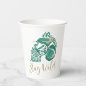 Gobelets En Papier Stay Wild Modern Bearded Skull (Recto)