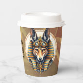 Gobelets En Papier Steampunk Anubis Fox Portrait (Recto)