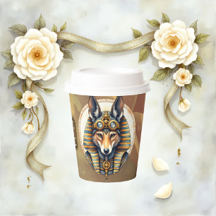 Gobelets En Papier Steampunk Anubis Fox Portrait