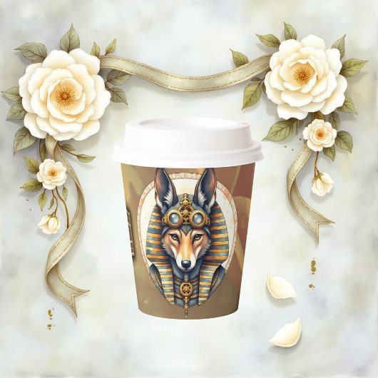 Gobelets En Papier Steampunk Anubis Fox Portrait