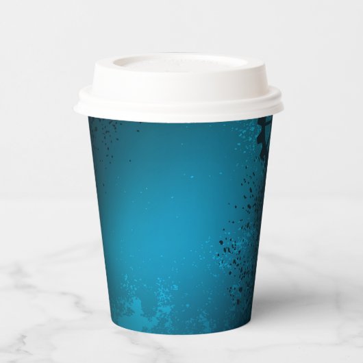 Gobelets En Papier Steampunk Arrière - plan turquoise avec Gears (Gauche)