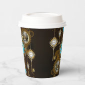 Gobelets En Papier Steampunk Rusty Background (Gauche)