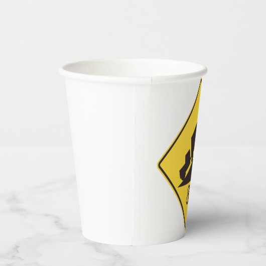 Gobelets En Papier Steep Grade Traffic Sign Trucking Hauling Caution (Droite)