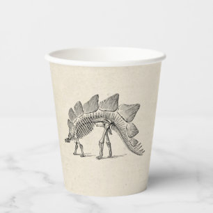 Gobelets En Papier Stegosaurus Dinosaure Squelette Fossile
