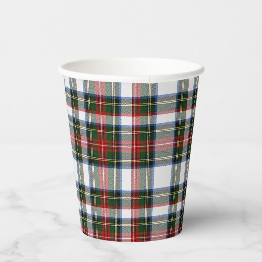 Gobelets En Papier Stewart Dress Tartan Tasses en Papier Plaid (Droite)