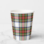 Gobelets En Papier Stewart Royal Robe Scottish Plaid Motif  (Verso)