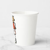 Gobelets En Papier Stick Figure Soccer Boy Football Player (Gauche)