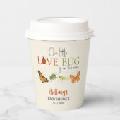 Gobelets En Papier Sticker pour Baby shower Little Love Bug (Recto)