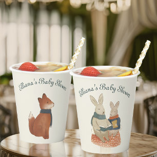 Gobelets En Papier Storybook Woodland Friends Bunny Baby shower