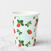 Gobelets En Papier Strawberries (Recto)