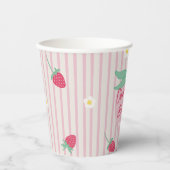 Gobelets En Papier Strawberry Berry First Birthday Paper Cups (Recto)