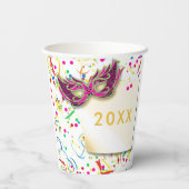 Gobelets En Papier Streamers & Confetti Soirée du Nouvel An (Verso)