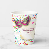 Gobelets En Papier Streamers & Confetti Soirée du Nouvel An (Recto)