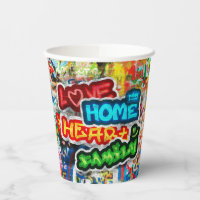 Streetart Graffiti Amour Maison Cœur Coloré Funky