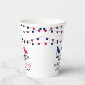 Gobelets En Papier String Lights 4 juillet Gender Revevela Party (Droite)