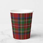 Gobelets En Papier Stuart Plaid Tartan Christmas (Verso)