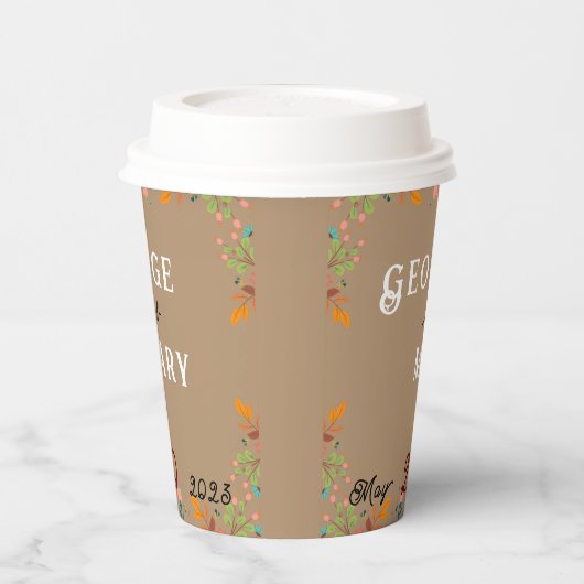 Gobelets En Papier Style de fleurs (Gauche)