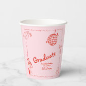 Gobelets En Papier Style Doodles Main Draduation Party (Verso)