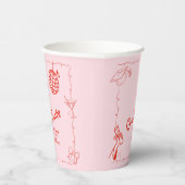 Gobelets En Papier Style Doodles Main Draduation Party (Droite)