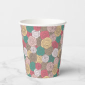 Gobelets En Papier Style floral élégant. Floral clair (Verso)