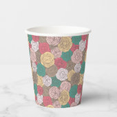 Gobelets En Papier Style floral élégant. Floral clair (Recto)