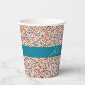 Gobelets En Papier Style géométrique Étincelles Mariage métallique en (Recto)