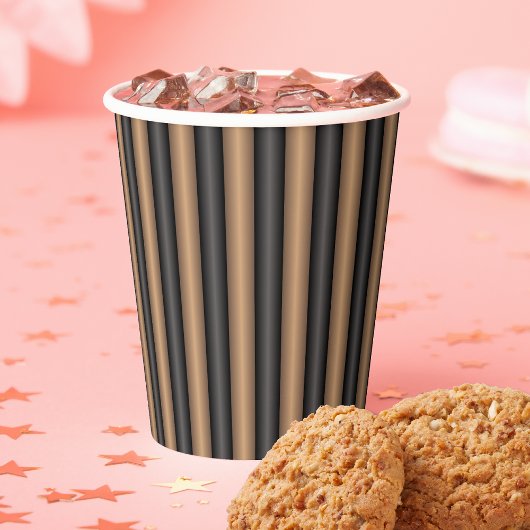 Gobelets En Papier Style moderne Grillades Brown grillées avec profon