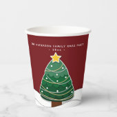 Gobelets En Papier Style Papier moderne Noël Arbre de Noël Fête de No (Recto)