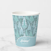 Gobelets En Papier Stylisé Coastal Christmas Trees Motif#6 ID1009 (Verso)