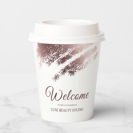 Gobelets En Papier Stylish Bronze Business Event Party (Verso)