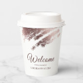 Gobelets En Papier Stylish Bronze Business Event Party (Recto)