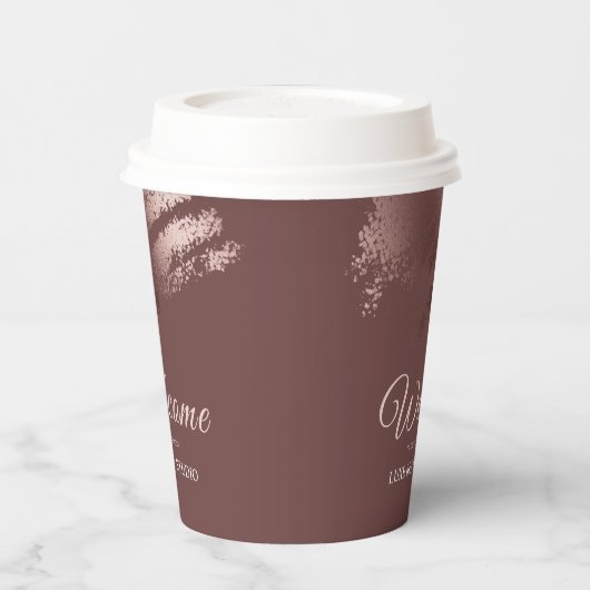 Gobelets En Papier Stylish Bronze Business Event Party (Gauche)