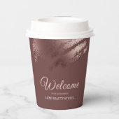 Gobelets En Papier Stylish Bronze Business Event Party (Verso)