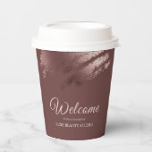 Gobelets En Papier Stylish Bronze Business Event Party (Recto)