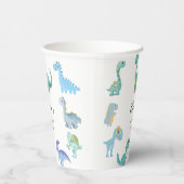 Gobelets En Papier Stylish Dinosaur Baby Shower White (Droite)