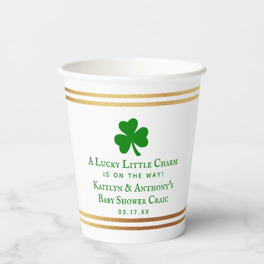 Gobelets En Papier Stylish Gold (Verso)