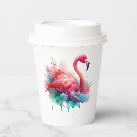 Gobelets En Papier Sublimation Flamant rose-95159 (Recto)