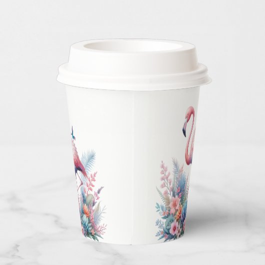 Gobelets En Papier Sublimation Flamant rose rose-95160 (Droite)