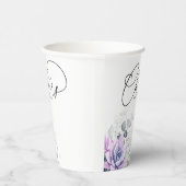 Gobelets En Papier Succulents Verdure Argent Feuilles Élégant Moderne (Droite)