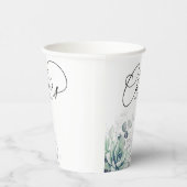 Gobelets En Papier Succulents Verdure Argent Feuilles Élégant Moderne (Droite)