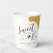 Gobelets En Papier Sucré comme le Baby shower Can Bee (Verso)