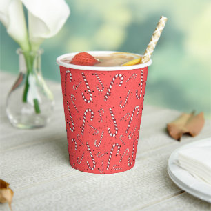 Gobelets En Papier Sucre de canne festif rouge mignon blanc pour enfa