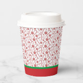 Gobelets En Papier Sucres de canne de Noël (Recto)