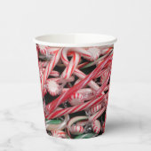 Gobelets En Papier Sucres de canne et menthe de Noël (Gauche)